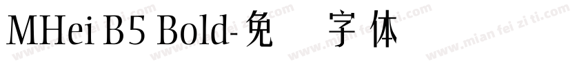 MHei B5 Bold字体转换
